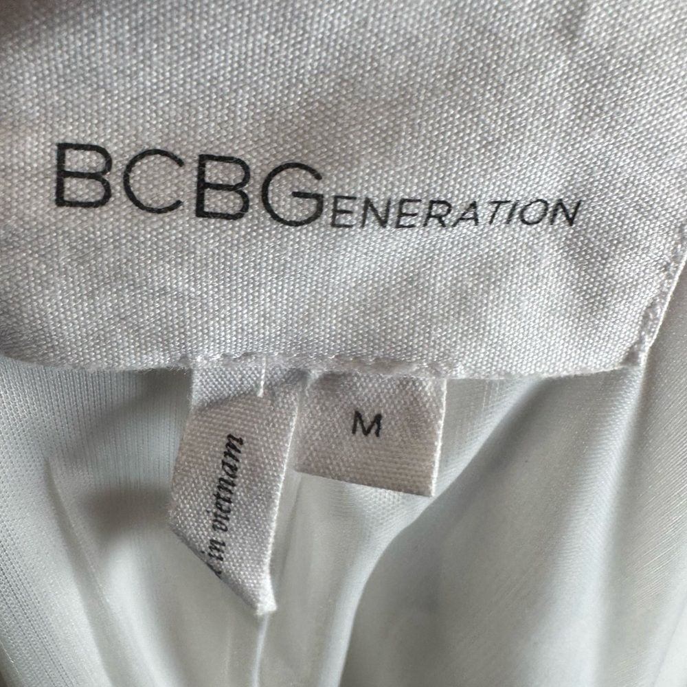 Bcbgeneration White Open Front Collarless Modern … - image 5